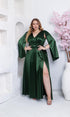 VESTIDO CAPA PRADA VESTIDO DE FESTA PETRA FINA VERDE ESMERALDA P